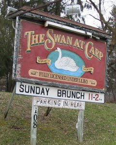 [Swan at Carp Sign]